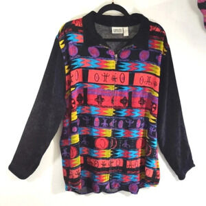 Chicos Jacket Southwestern SW Geometric Zip Up Colorful 3